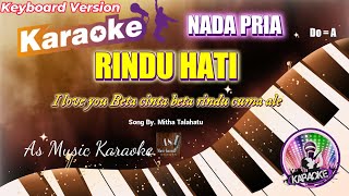 RINDU HATI  Mitha Talahatu ll KARAOKE NADA PRIA DO  A [upl. by Eelymmij213]