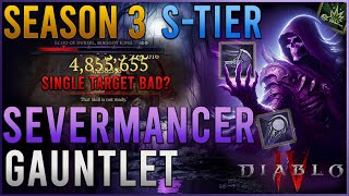 Diablo 4 Necromancer STier Build  Season 3 Severmancer Necro Endgame Gauntlet [upl. by Rajiv]