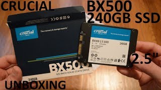 Unboxing Crucial 240GB BX500 25quot Sata III 3D NAND Internal Solid State Hard Drive [upl. by Ennasil115]