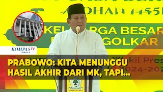 Prabowo Sebut Hormati dan Masih Menunggu Hasil Akhir MK Terkait Gugatan Sengketa Pilpres 2024 [upl. by Enylorac]