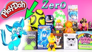 NEW 2018 Play Doh Surprise Eggs Blind Boxes Opening With DCTC ZerO  Disco The Cat [upl. by Aihsemaj895]