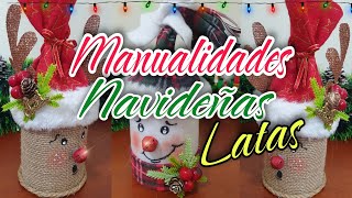 2 Hermosas Ideas Navideñas para REGALAR con Latas Recicladas Reutiliza y Decora ♻️ Diy Navidad 2023 [upl. by Lamaj]