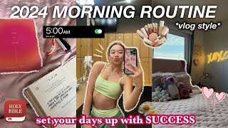 2024 MORNING ROUTINE  how to set your days up with SUCCESS my advice amp tips [upl. by Lienahs]