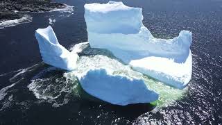 4K Raw drone footage of Newfoundland iceberg part 2 of 10 [upl. by Loggins]