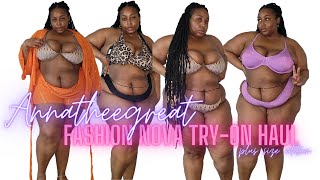 Fashion Nova Swimsuit TryOn Haul  Plus Size Edition 3x [upl. by Ruprecht]