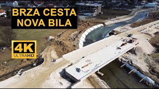 Brza cesta LašvaNević polje Završen još jedan most u Novoj Biloj kod Viteza 4K dron [upl. by Ocnarf]