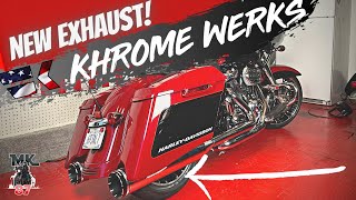 Khrome works full exhaust system for my Road glide special  and I got on a Pan America [upl. by Nahta]