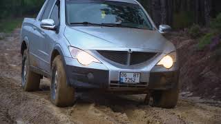 ssangyong actyon sports 4x4 offroad [upl. by Schouten]