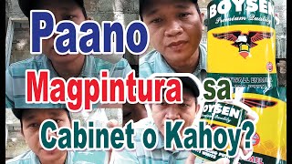 Paano magpintura sa kabinet o kahoy na maganda resulta  how to paint cabinet [upl. by Ynnav]