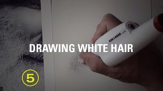 How to Draw White Hair With Pencil [upl. by Ellinehc]