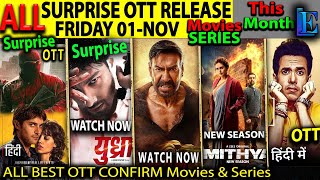 DIWALI SURPRISE OTT Release 1NOV amp More NEW BIG Hindi Movies WebSeries Yudhra Mithya Thangalaan [upl. by Akenor]