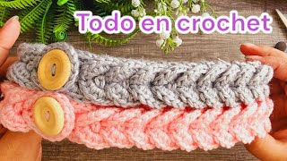 Cómo Hacer cintillo tiara diadema a crochet 🤗😍🧶 [upl. by Schlessinger]