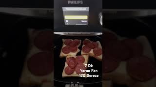 Philips Airfryer 7000 988090 Kaşarlı Sucuklu Ekmek [upl. by Jane]