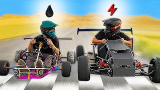 Gas vs Electric Go Kart  Race Track POV 200cc vs 20000w [upl. by Meid154]