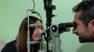 ASMR Real Person Binocular Eye Health Exam w Slit Lamp light amp sound triggers [upl. by Drescher529]