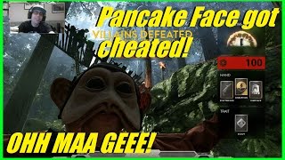 Star Wars Battlefront  Our Almighty Pancake Face was cheated  Enemy team was hiding from us XD [upl. by Ahsonek]