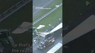 Tractortrailer overturns spilling beer cans on I70 in Frederick Co [upl. by Odlareg]