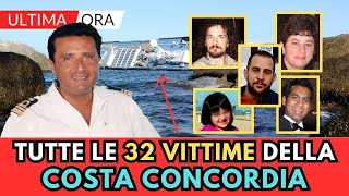 tutte le 32 VITTIME della nave Costa Concordia [upl. by Gefen283]