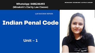 Indian Penal Code  Unit 1 KSLU Syllabus Principles of criminal liability Concept of crime KLE Law [upl. by Animas661]