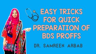 HOW TO PREPARE FOR BDS PROFFS IN A MONTH [upl. by Sopher327]