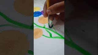 EASY FLOWER PAINTING 😉🌷 shortsviralsongs short suniyansuniyan trendingsong shortvideoyoutube [upl. by Newol561]