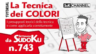 TUTORIAL – Tecnica dei COLORI Sudoku n20 di Settimana Sudoku 743 [upl. by Anthony]