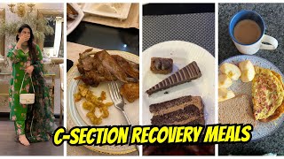 My Post CSection Recovery Meals  What I Eat In A Day [upl. by Assirral]