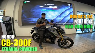 India’s First FlexFuel Honda Bike Launched  First Look at the Honda CB300F FlexTech Honda300F [upl. by Eelah887]