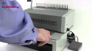 GBC CombBind C800pro Electric Plastic Comb Binding Machine Demo [upl. by Chastain130]