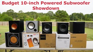 Budget Amazon 10inch Subwoofer Showdown Polk Klipsch Elac Yamaha Sony [upl. by Eldreeda356]