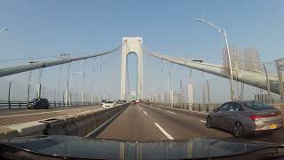 Driving Across The VerrazanoNarrows Bridge in 4k  New York City [upl. by Samuele]