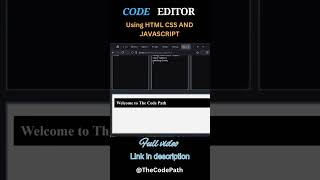 CREATE a Code Editor with Live Preview in MINUTES webdevelopment javascript coding shorts js [upl. by Nwahsiek]