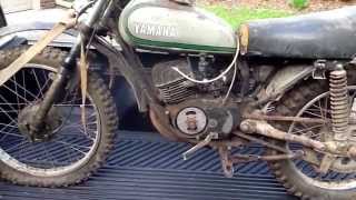 1973 Yamaha 100 LT MX Barn Find  My first restoration project [upl. by Asiek]