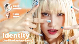 MISAMO  Identity Line Distribution  Lyrics Karaoke PATREON REQUESTED [upl. by Necila331]