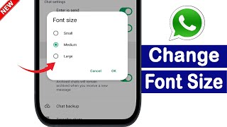 How to Change Chat Font Size in Whatsapp  Whatsapp Chat Font Size Change Kaise Kare [upl. by Euqimod]