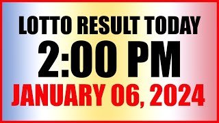 Lotto Result Today 2pm January 6 2024 Swertres Ez2 Pcso [upl. by Beaulieu]