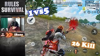 ប៉ះហើយគ្នាយើង Solo vs Fireteam 26 Kill AN94 amp WRO  Rules of Survival  Ep 178 [upl. by Oicnevuj945]