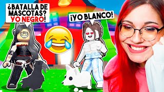 HAGO UNA BATALLA DE MASCOTAS SOLO DE COLOR NEGRO en ADOPT ME de ROBLOX 😱 [upl. by Aicertap392]