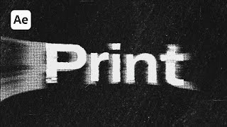 Printed Text Effect Tutorial  Print Text Animation in After Effects [upl. by Hinkel]