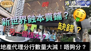 新世界蝕本賣鋪？地產代理分行數量大減！僧多粥少？香港鋪士樓市10年來到底下跌了多少？ [upl. by Jean927]