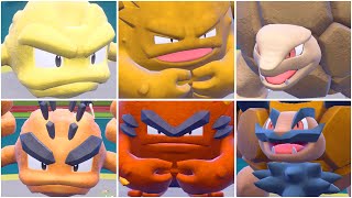 FULL GEODUDE EVOLUTION TEAM Shiny Geodude Graveller Golem Alola Form Moveset Scarlet Violet [upl. by Head31]