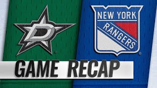 Chytil Vesey pace Rangers to 21 win against Stars [upl. by Tedder755]