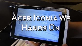 Acer Iconia W3 8quot Windows 8 Tablet with Keyboard Dock Hands On [upl. by Yrellam]