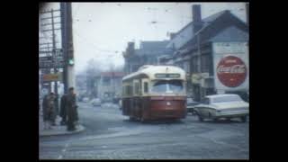 Toronto TTC PCC Streetcars on Harbord Bathurst Northland 1966 [upl. by Ainatnas]