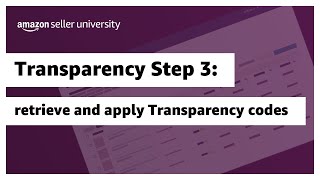 Transparency Step 03 Retrieve and apply Transparency codes [upl. by Kahcztiy]