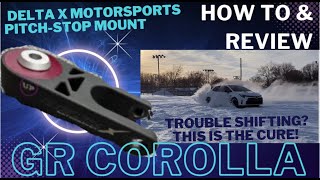 How to GR Corolla Upgraded Pitch Stop Mount Install The cure for difficult shifting [upl. by Hiett104]