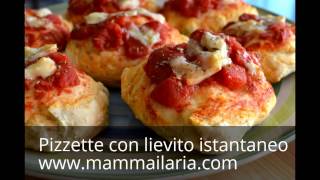 Pizzette con lievito istantaneo [upl. by Aicilyhp575]