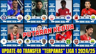 REKAP 40 TRANSFER LIGA 1 202425 PUTARAN KEDUA  PERSIB HARI INI  PERSIJA HARI INI  PERSEBAYA [upl. by Kciredorb]