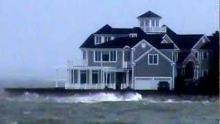 View of Point Lookout Milford CT During Hurricane Sandy 2012 [upl. by Eillen198]