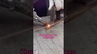 Laser Deco Welding maycokhideco hanlaser laserwelding [upl. by Ahsiekahs611]